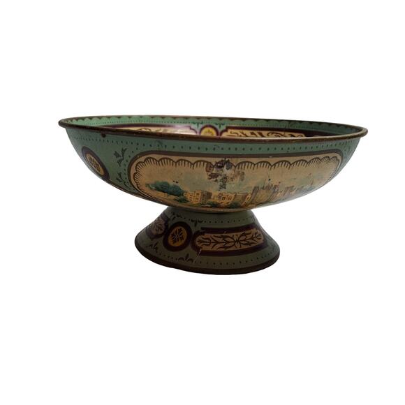 Baret Ware Vintage Regal Compote Tin Bowl Windsor Caernarvon Alnwick Castles - Picture 3 of 8